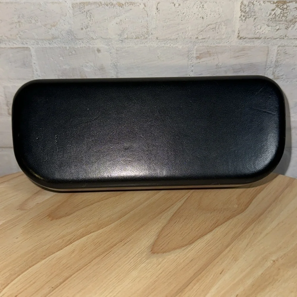 COACH Leather Clam Shell Closure Black Sunglass Eyeglass Case